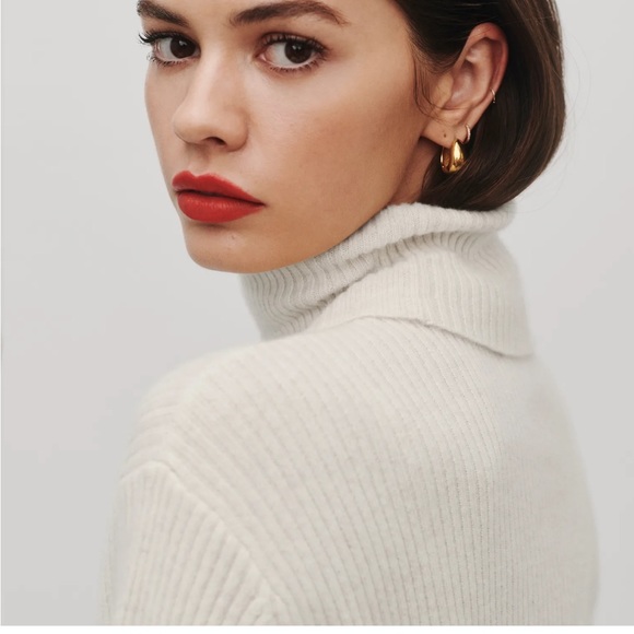 NWT Reformation Luisa Cropped Cashmere Sweater - Picture 2 of 8